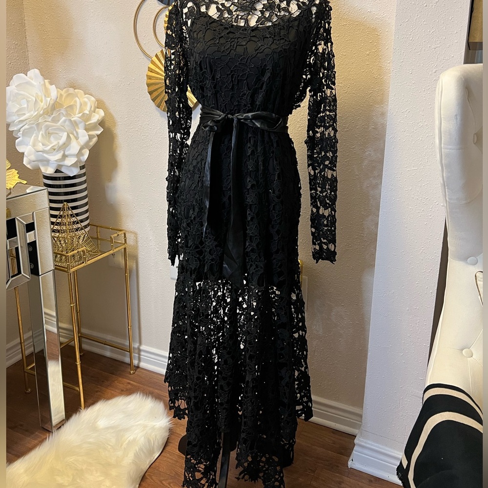 Black lace dress dress
